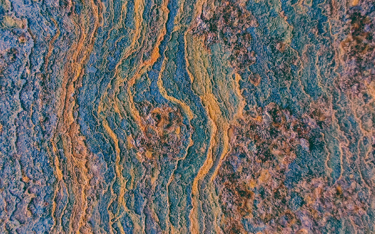 Corroded metal surface